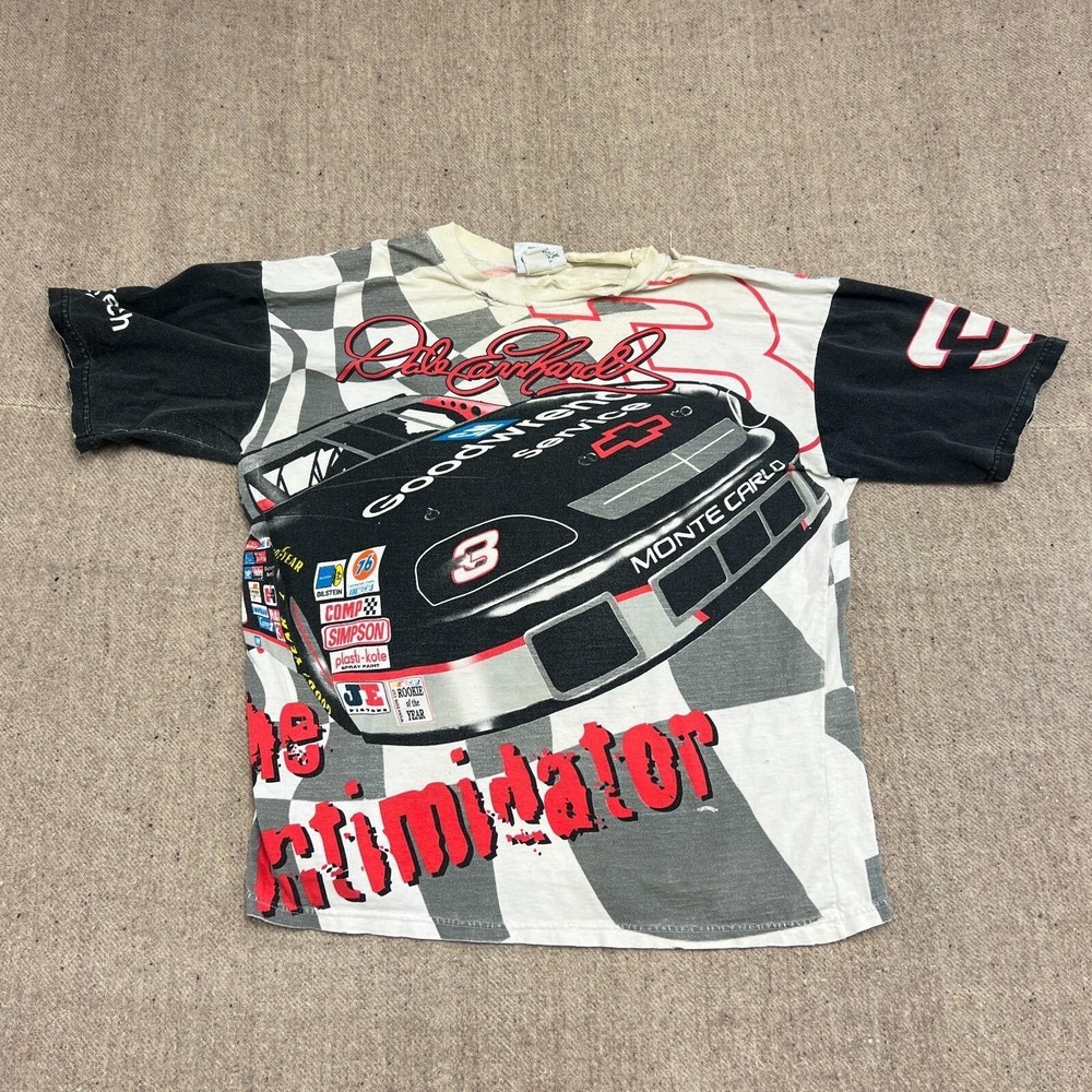 Vintage Dale Earnhardt Shirt Mens XL White 1990s Chase Authentic